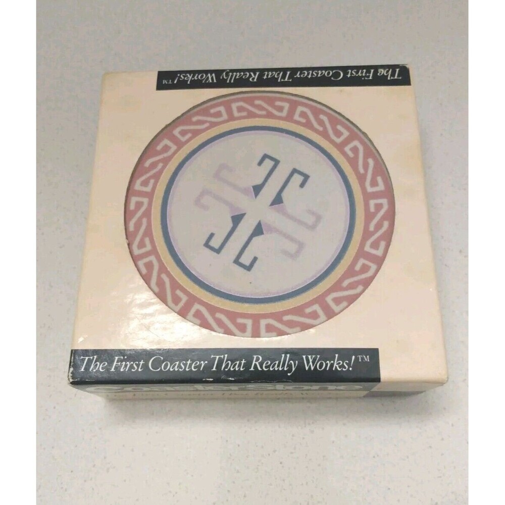 Coaster Stone Southwestern Style Aztec Design Cork Rubber Backing Set of 4